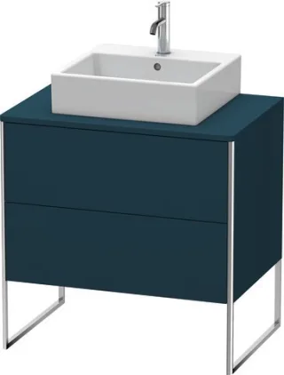 Duravit XSquare Konsolenwaschtischunterbau bodenstehend Nachtblau Seidenmatt 800x548x778 mm - XS4920 XS492009898