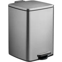 relaxdays Mülleimer Küche 20 Liter mit Müllbeutel, silber