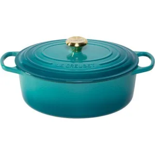 Le Creuset Signature Bräter oval 31 cm Bleu Riviera