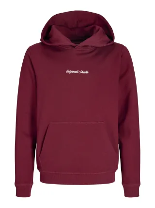 JACK&JONES - JORNORREBRO EMB SWEAT HOOD NOOS JNR Tibetan Red - Gr. - 164