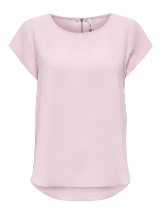 ONLY - ONLVIC S/S SOLID TOP NOOS WVN Roseate Spoonbill - Gr. - 38