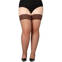 Bellivalini Halterlose Strümpfe Damen mit Spitze Plus Size 20 DEN BLV-1126