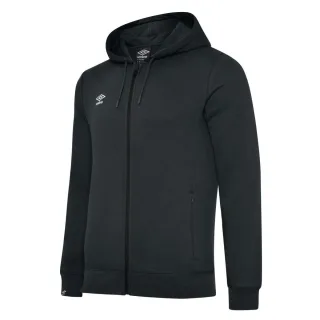Umbro Herren Club Leisure Full Zip Hoodie (Schwarz/Weiß)