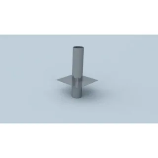 Bertrams Ewr Kaminkopfverlängerung 21KV750-180-2 Ø 180 mm, einwandig, 750 mm, rundes Einsteckende, Edelstahl V4A