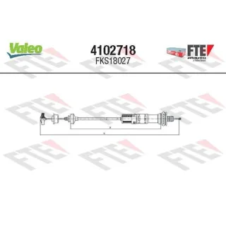 Valeo Kupplungsseil Peugeot 206 206+ 4102718