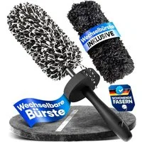 Loco Bird Felgenbürste Mikrofaser Auto - schonende Reinigung für alle Autofelgen, (2-tlg), - Car Wash Set, Auto Bürste, Microfaser Felgen Bürste Alufelgen