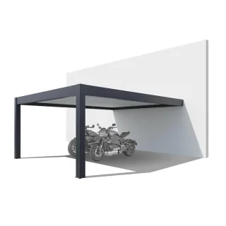 Carport 5x4 m, Premium, Anthrazit RAL 7016 Feinstruktur, 500 x 394 cm, Durchgangshöhe 195 cm, individuell konfigurieren