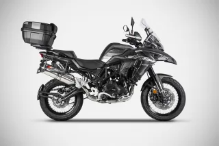 Sport Auspuff ZARD Edelstahl+Carbonkappe Benelli TRK 502 X Bj.2021-2022 EURO5 eintragungsfrei + ABE