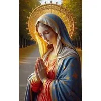 Rötting Design Malen nach Zahlen BASTELIDEE 5d Diamond Painting Set Motiv die heilige Maria (Komplett-Set), Diamond Painting Vollbild, Lieferung enthält alle Utensilien