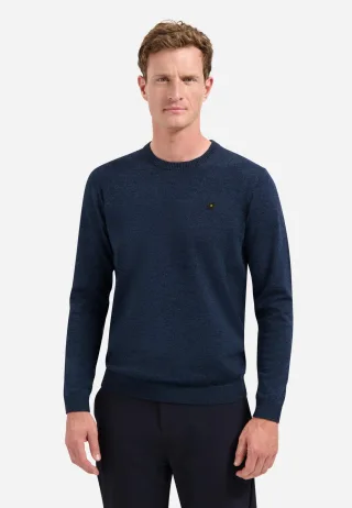 No Excess - Pullover Crewneck 2 Coloured Melange navy - Gr. - XXL