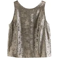 Next Blusentop Ärmelloses Metallic-Top (1-tlg)
