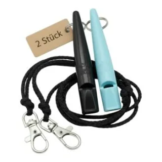ACME 211.5 Doppelpack Hundepfeife mit Pfeifenband hellblau
