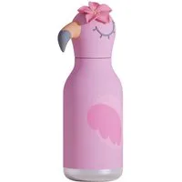 ASOBU Trinkflasche Asobu Bestie Trinkflasche 460 ml, Tier-Design, isoliert, auslaufsicher, 460 ml, Vakuumisolierung, auslaufsicher, Silikon-Trinkhalm, Edelstahl