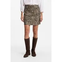 BOSS ORANGE Minirock Vakily Premium Damenmode aus elastischem Jacquardstoff mit Leopardenmuster