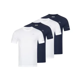 Kappa 4er Set T-Shirt BASIC in Blau/Weiß
