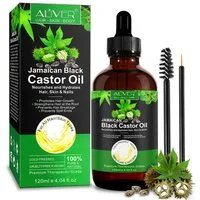 ALIVER Haaröl Rizinusöl Castor Oil Haut Haar Bart Wimpern Augenbrauen Nägel, 1-tlg., Feuchtigkeitscreme, Wimpernpflege, Augenbrauenpflege, Bartpflege