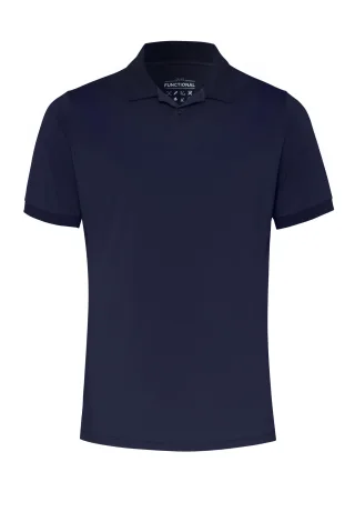 pure - Pure Functional Polo slim fit Halbarm blau - Gr. - XXL