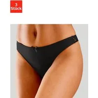 petite fleur by Lascana String (Packung, 3 Stück) mit Spitze hinten