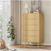 GarveeMore Kommode mit 4/ 5 / 6 Schubladen Sideboard Komodenschrank Schubladenschrank