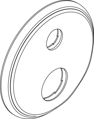 Hansgrohe Rosette Axor Montreux Thermostat UP Ab-/Umstellventil brushed nickel, 98638820 98638820