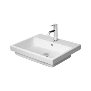 Duravit Vero Air Einbauwaschtisch 0383550000 55x45,5cm Einbau von oben, mit Überlauf, mit Hahnlochbank, 1 Hahnloch, weiß