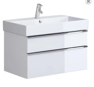 Neuesbad Serie 200 Waschtischunterschrank, B:794, T:447, H:430 mm, weiss glänzend OS581-003