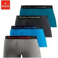 Bruno Banani Hipster (Packung, 4-St) knapp sitzende Boxershorts mit Logo Webbund aus Baumwollmischung