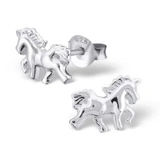 Einhorn Pferde Ohrringe aus 925 Silber