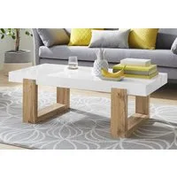 OTTO home Couchtisch Solid, hochglanzfarbener weißer Tischplatte, in zwei unterschiedlichen Größen
