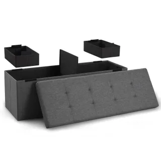 Blumtal Sitzbank, Dunkelgrau, Kunststoff, 38x38x110 cm, Esszimmer, Bänke, Sitzbänke
