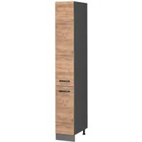 Vicco Hochschrank R-Line, Goldkraft Eiche/Anthrazit, 30 cm (1-St)