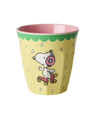 Rice Melamin Becher mit Snoopy Print 250ml, gelb