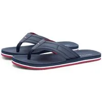 Tommy Hilfiger HILFIGER PADDED BEACH SANDAL Zehentrenner Sommerschuh, Flats, Strandschuh mit Ziersteppung