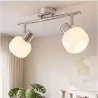 ZMH Deckenstrahler 2/3/4 Flammig E14 Glas Lampenschirm Deckenleuchte Vintage Wohnzimmer, ohne Leuchtmittel, Schwenkbar 350° Morden Spots für Hotellobby Schlafzimmer Flur Küche
