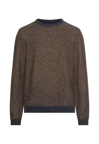 camel active - Strickpullover mit Rundhalskragen burned yellow - Gr. - L