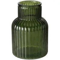 BOLTZE GRUPPE GmbH Dekovase Vase aus Glas RELEA, grün, geriffeltes Glas, 20 cm (einzeln)