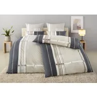 OTTO home Bettwäsche Golfi in Gr. 135x200 oder 155x220 cm, Biber, 2 teilig, sportliche Streifen Bettwäsche aus Baumwolle, Marke H.I.S by OTTO home