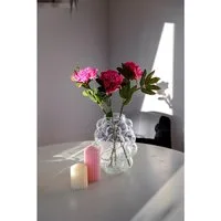 BURI Tischvase BURI Vase Bubble Transparent Glas Dekoration Tisch Blumen Gefäß Strauß