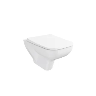 VitrA New S20 Square Tiefspüler-Wand-WC spülrandlos Smooth Flush 36 x Weiß Hochglanz,7691L003-0075 7691L003-0075