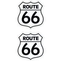 Hermann Schütz Aufkleber Hermann Schütz Aufkleber Route 66 weiß 2er-Set je