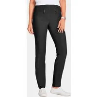 GOLDNER Stoffhose Kurzgröße: Schlupfhose LOUISA mit Steppnähten Komfortable Stretchhose, Slim Fit, mit Taschen
