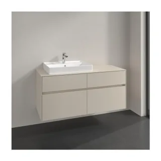 Villeroy und Boch Collaro Waschtischunterschrank C08200VN 120x54,8x50cm, Waschtisch links, cashmere grey