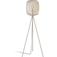 EGLO Stehlampe Stehleuchte ROMAZZINA, exkl. E27, Stahl, Stehlampe, Ein-/Ausschalter, ohne Leuchtmittel, Stativ Standleuchte, Dreibein, 140,5x32,5cm, Wohnzimmerlampe