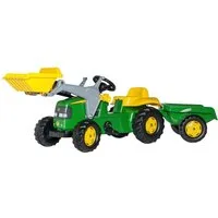 rolly toys® Trettraktor rollyKid, John Deere, mit Trailer und Lader
