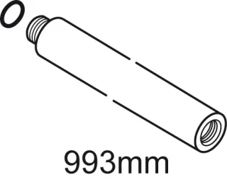 Ideal Standard Brausestange, d:25, Abstand L=993mm, A861144AA