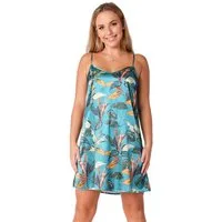 Bellivalini Nachthemd Damen Satin Nachthemd Nachtkleid mit Trägern BLV50-267 (1-tlg)