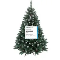 RS Trade Künstlicher Weihnachtsbaum Weihnachtsbaum „Schneebaum“ PVC 15013
