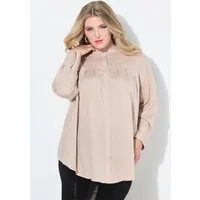 MIAMODA Longbluse Bluse Zierfalten an den Schultern Langarm