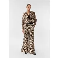 comma Chinos Hose Palazzo-Hose aus Viskosemix mit All-over-Print