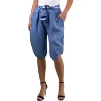 Mississhop Leinenhose Damen-Bermuda-Shorts aus 100 % Leinen – luftig, natürlich & sommerlich